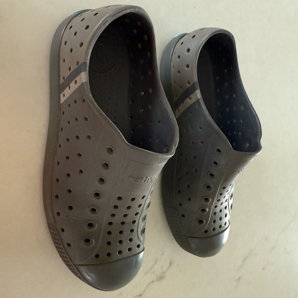 Grey kids Native shoes